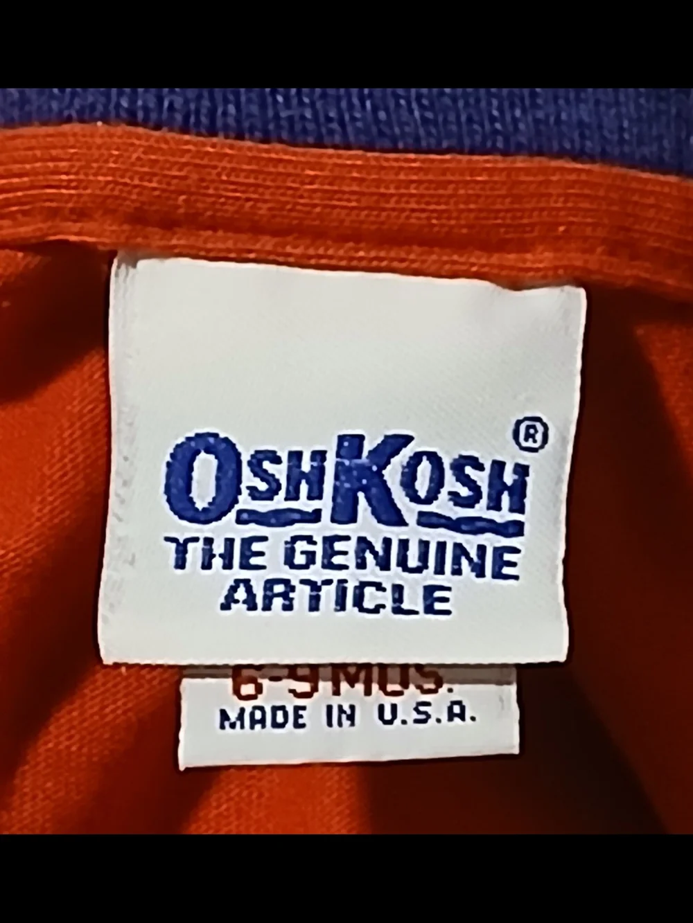 OshKosh Vintage Boys 6-9 Months Top